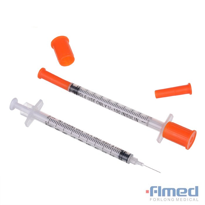 Seringue à insuline jetable médicale avec aiguille 31G