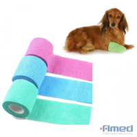 Chien, chat, chiot, cheval de bande de bandage cohésif vétérinaire non tissé