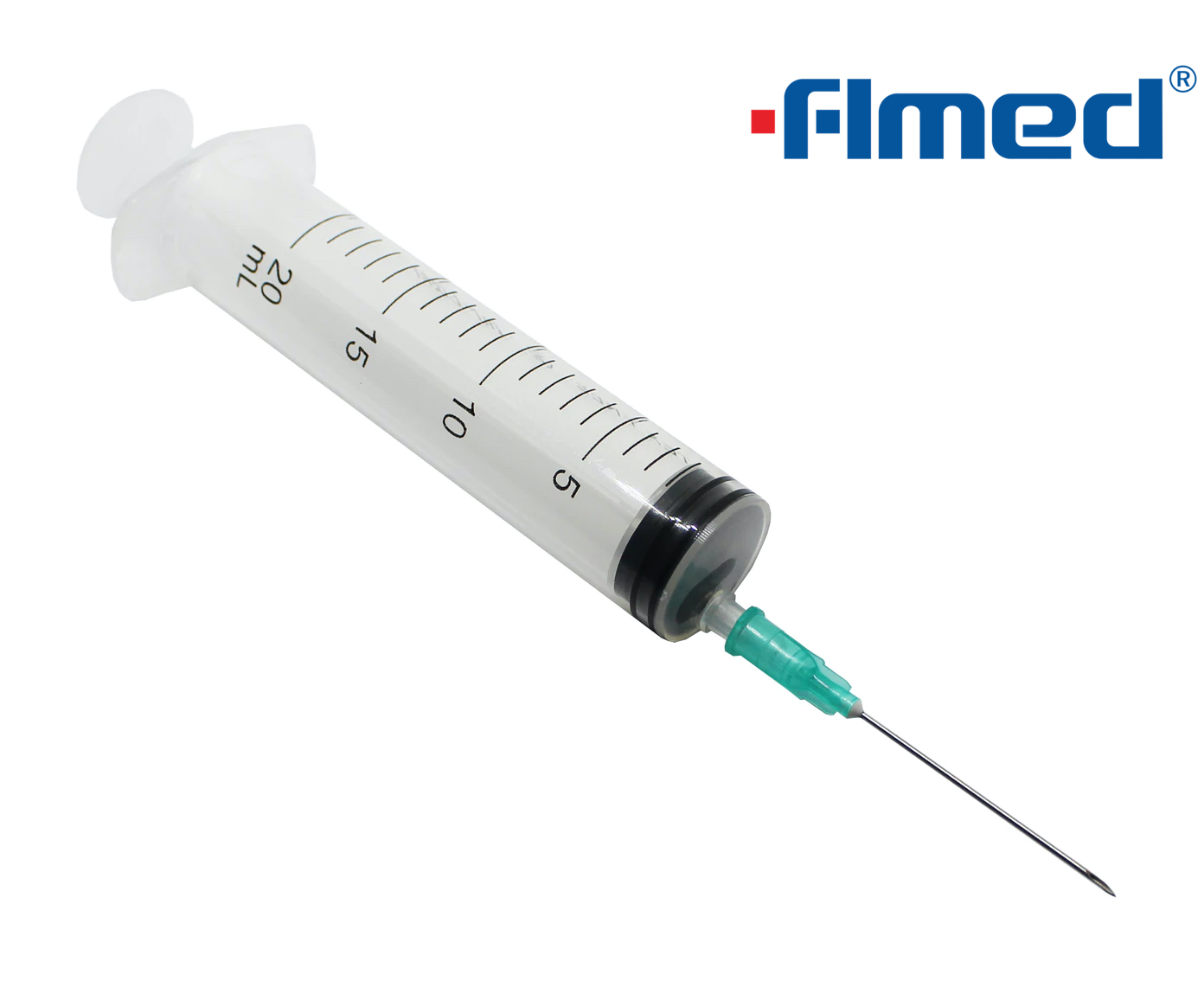 Seringue médicale jetable 20 ml de seringue avec aiguille hypodermique 21G excentrique 1, 1/2 "pouce