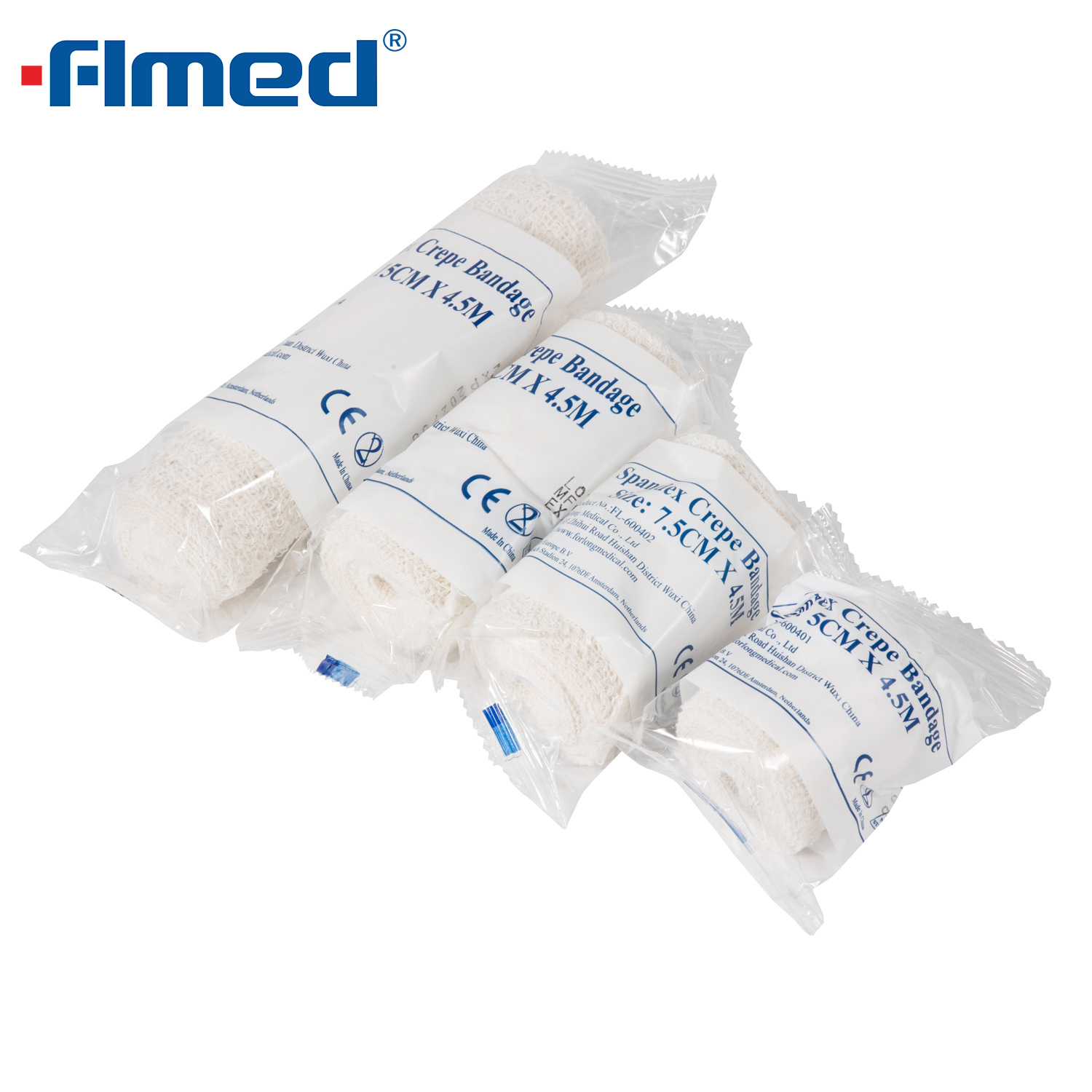 100% de bandage de crêpe de coton médical 10 cm