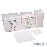 Tampons de gaze non stériles absorbants en coton blanchi à 100% (paquet de 100)