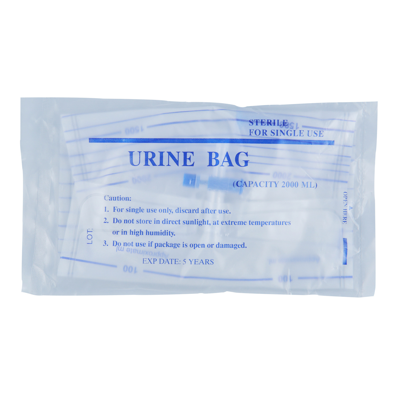 Bag d'urine économique 2000 ml avec une vanne de poussée de sortie
