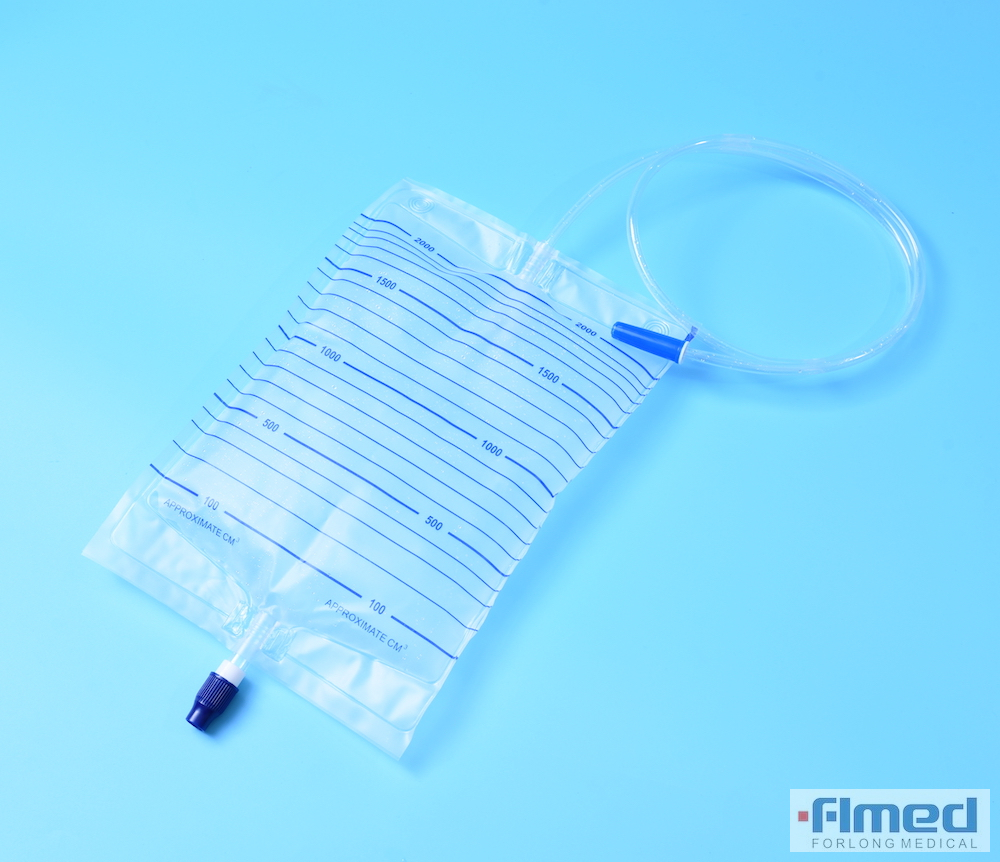 Le sac urinaire économique jetable de sacs de drainage d'urine d'adulte de sac de collection adulte de PVC de 2000ml